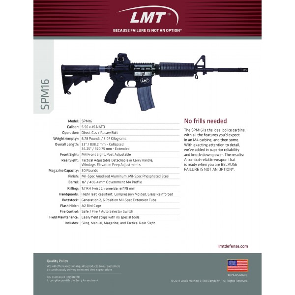 CQB LMT SPM16 AR15