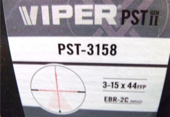 VORTEX VIPER PST GEN II 3-15X44 (EBR-2C MRAD) RIFLESCOPE