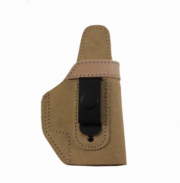 "85/V SUEDE IWB OPEN TOP HOLSTER WITH STEEL CLIP"