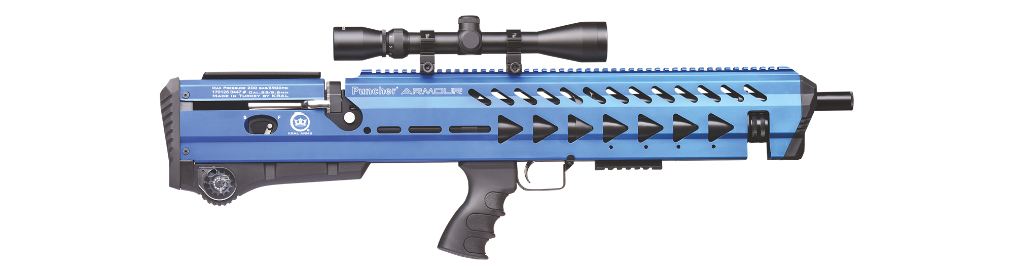PCP air rifle Puncher Armour Ocean Blue