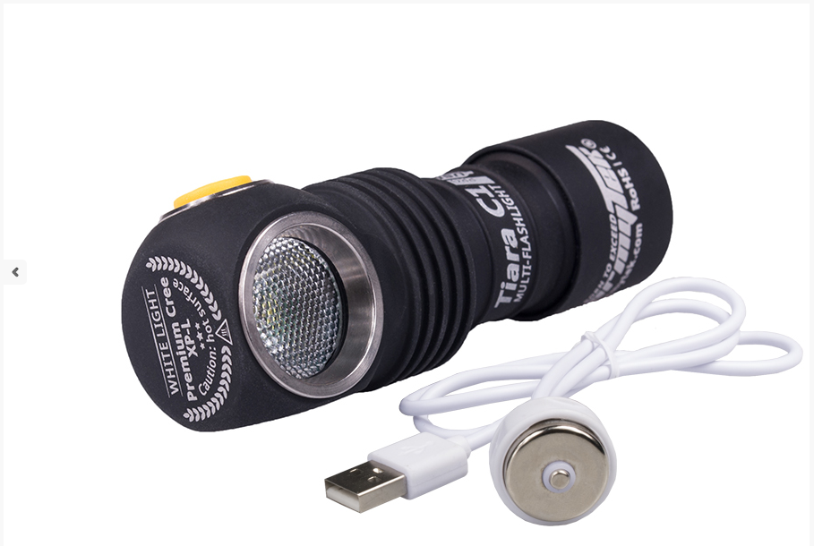 Armytek Tiara C1 XP-L Magnet USB (White/Warm) + 18350 Li-Ion