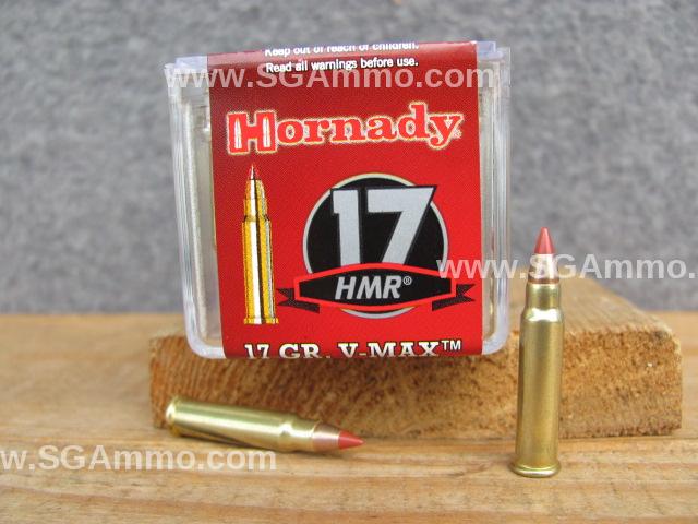 50 round box - 17 HMR Hornady 17 grain V-max ammo 83170
