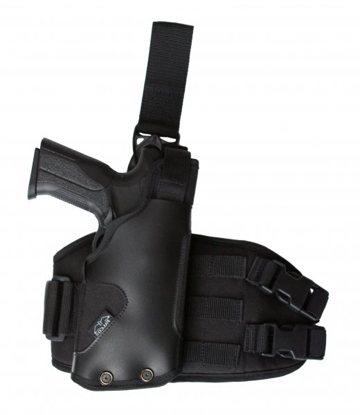 "563 TACTICAL DROP LEG HOLSTER FOR GUN WITH LIGHT ON LEG PLATFORM"