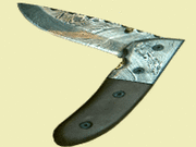 "Damascus steel blade & bolsters pocket knife"