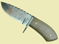 Damascus steel blade & guard  Hunting knife