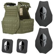 SPARTAN OMEGA AR500 BODY ARMOR AND SENTINEL SWIMMERS PLATE CARRIER PACKAGE