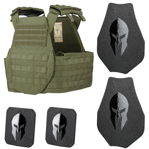 SPARTAN OMEGA AR500 BODY ARMOR AND SENTINEL SWIMMERS PLATE CARRIER PACKAGE