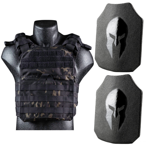 AR550 LEVEL III+ BODY ARMOR CERTIFIED PLATES AND SPARTAN CYCLONE LIGHT WEIGHT SENTRY PLATE CARRIER PACKAGE