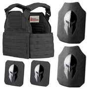 AR550 BODY ARMOR SHOOTERS CUT AND SPARTAN PLATE CARRIER ENTRY LEVEL PACKAGE