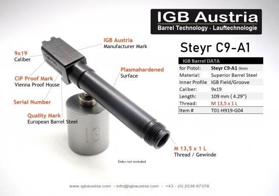 Steyr C9-A1 threaded barrel M13,5x1L