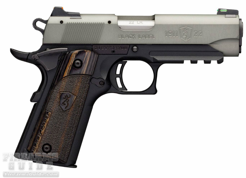 Browning 1911-22 Black Label Gray Compact Rail.