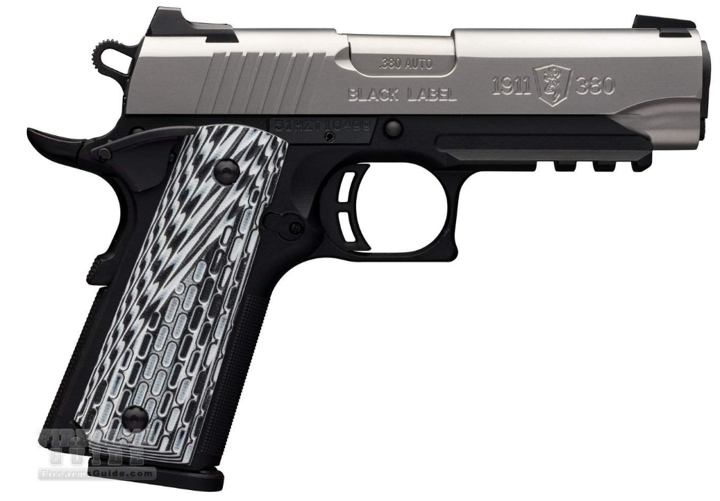 Browning Black Label 1911-380 Pro Stainless Compact wRail.