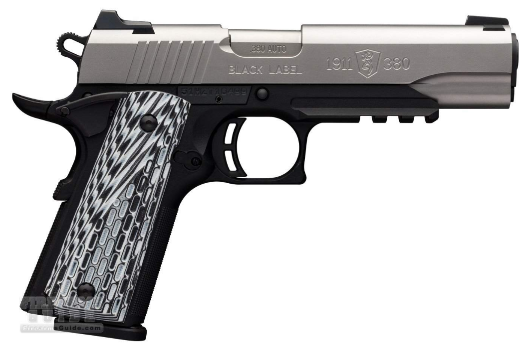 Browning Black Label 1911-380 Pro Stainless Full Size wRail.