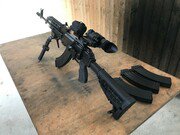 Assault rifle KA-17 (AKMS style) fully-auto cal. 7.62x39mm incl. full accessories