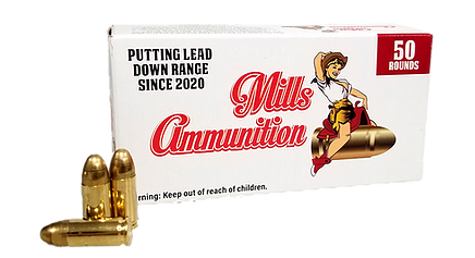 Mills Ammunition 9x19 115gr. FMJ RN 1000 Rounds