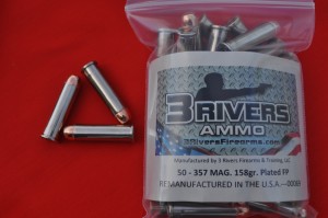 3Rivers Ammo 357 MAG. 158gr PLATED RNFP