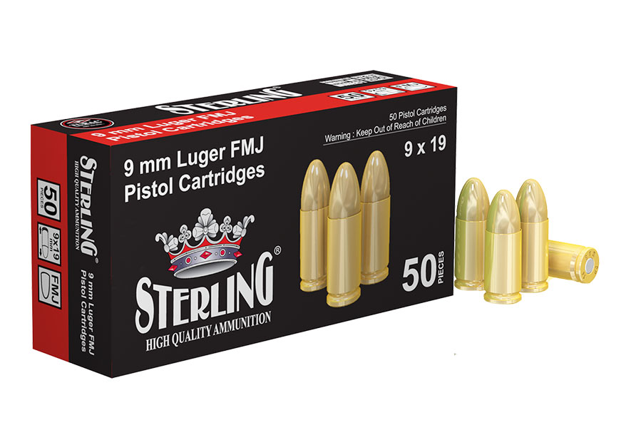 Sterling 9*19mm Luger FMJ 115 gr 