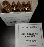 7.62x39mm 123 grains Brass Case  