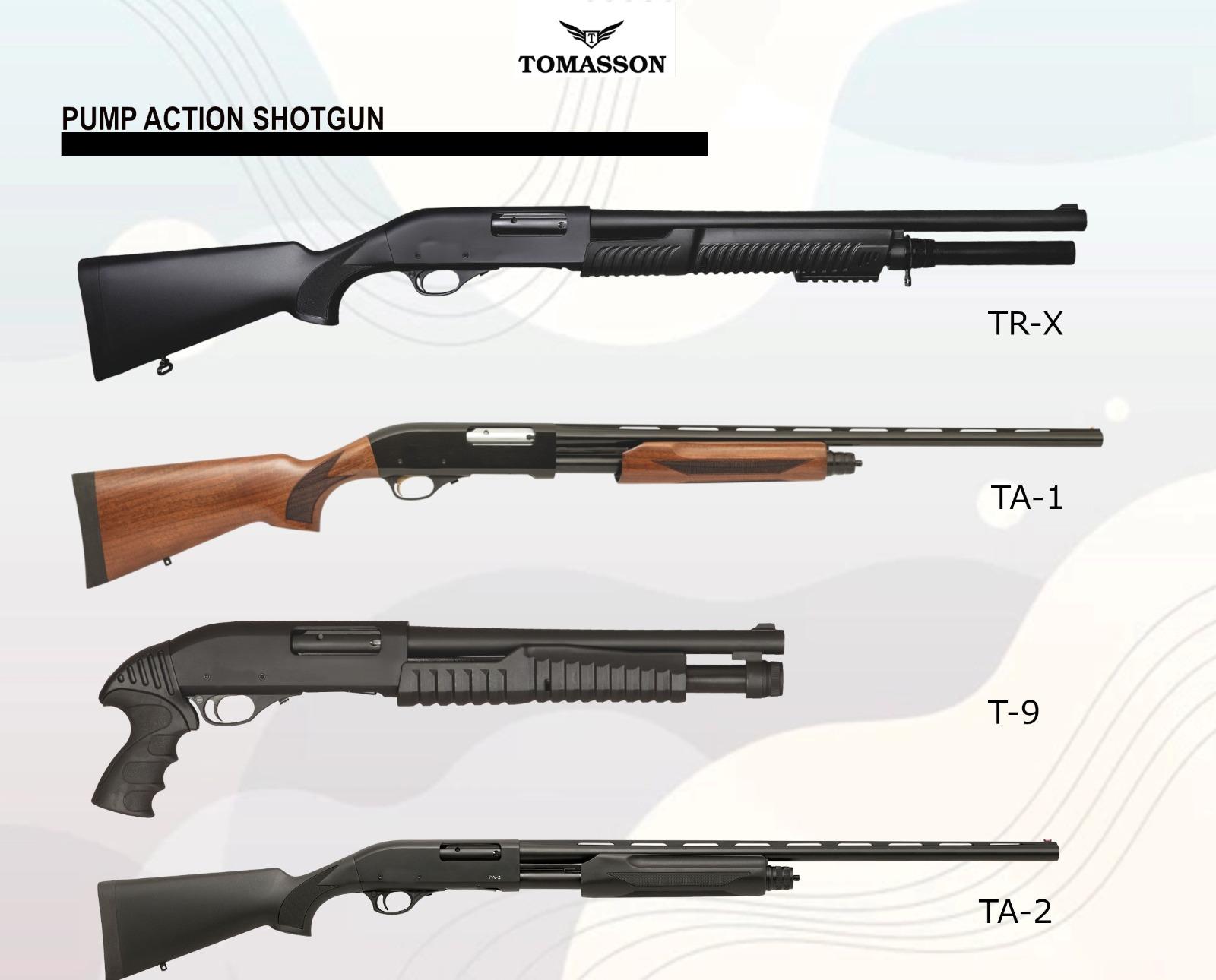 TOMASSON PUMP ACTION SHOTGUNS 