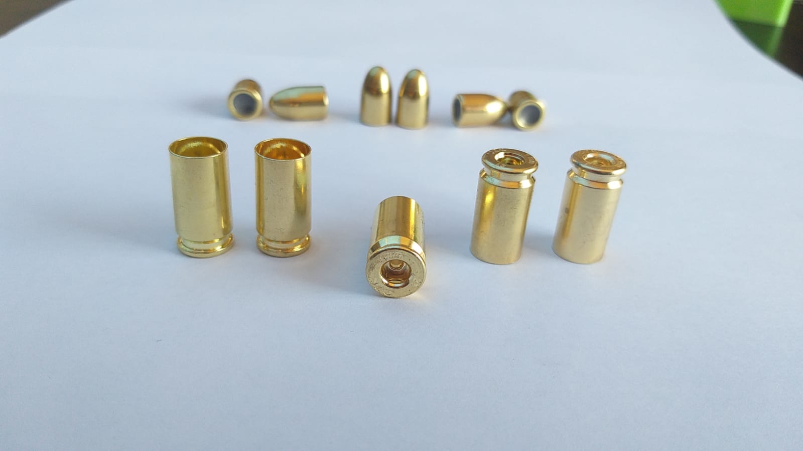 9mm FMJ 124 empty cases