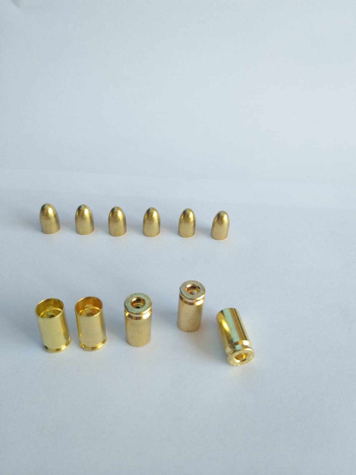 9mm FMJ 124 empty cases
