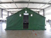 Military tents, hospital tents and first aid equipment