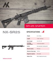 Nx SR-25 Sniper Rifle 7.62x51mm NATO