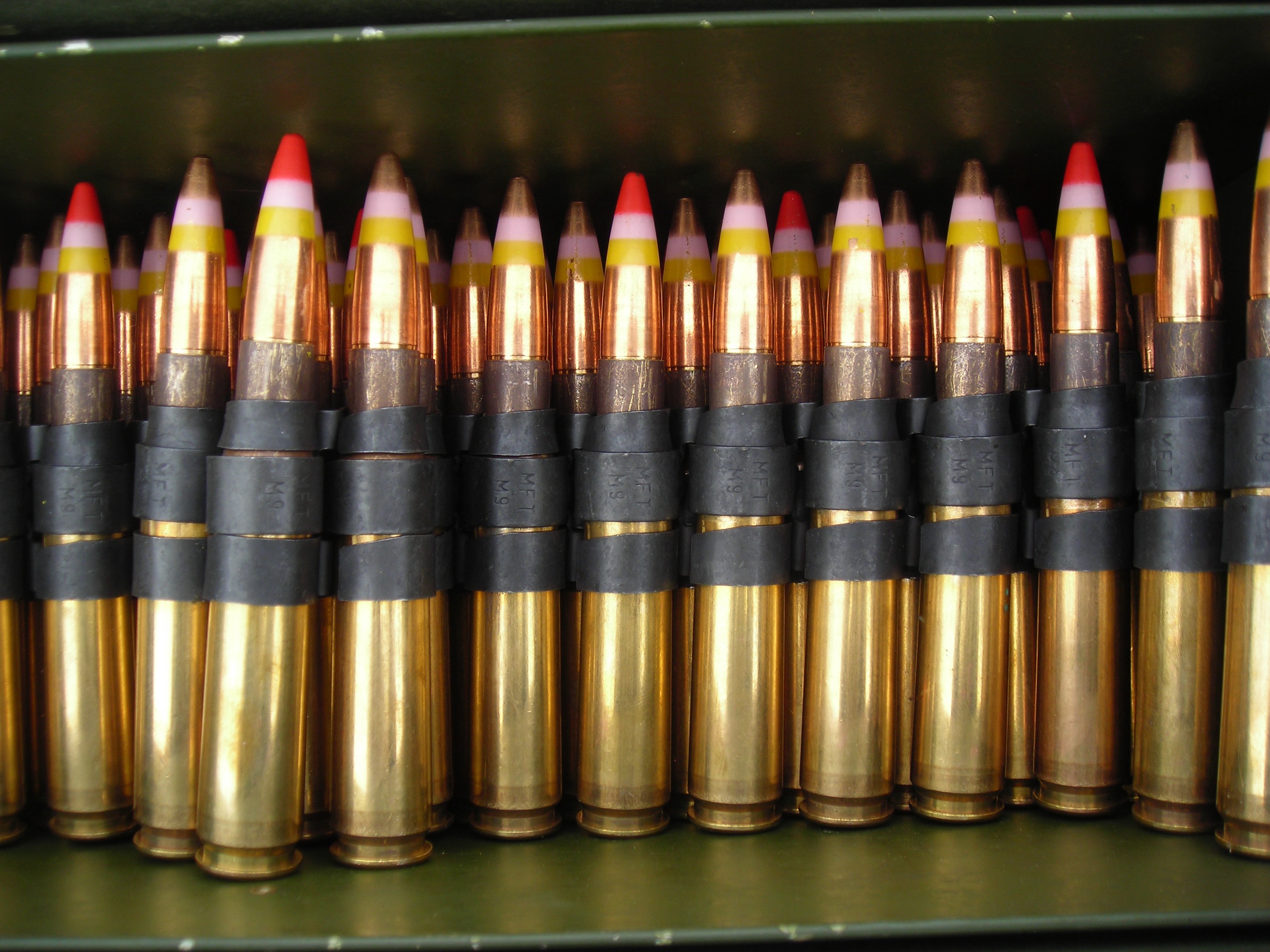 12.7mm ammunition (API) (API-T), 9mm, 7.62x39-54r, 