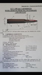 Armored Piercing Incendiary Bullets 12.7x108