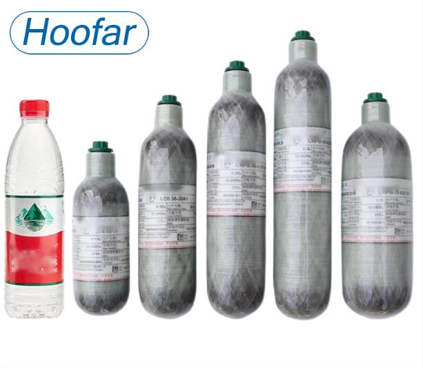 300bar Carbon fiber air cylinder/tank/flasks 0.35L/0.48L/0.50L/0.58L/0.70L