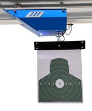 Overhead moving shooting target with LOMAH system