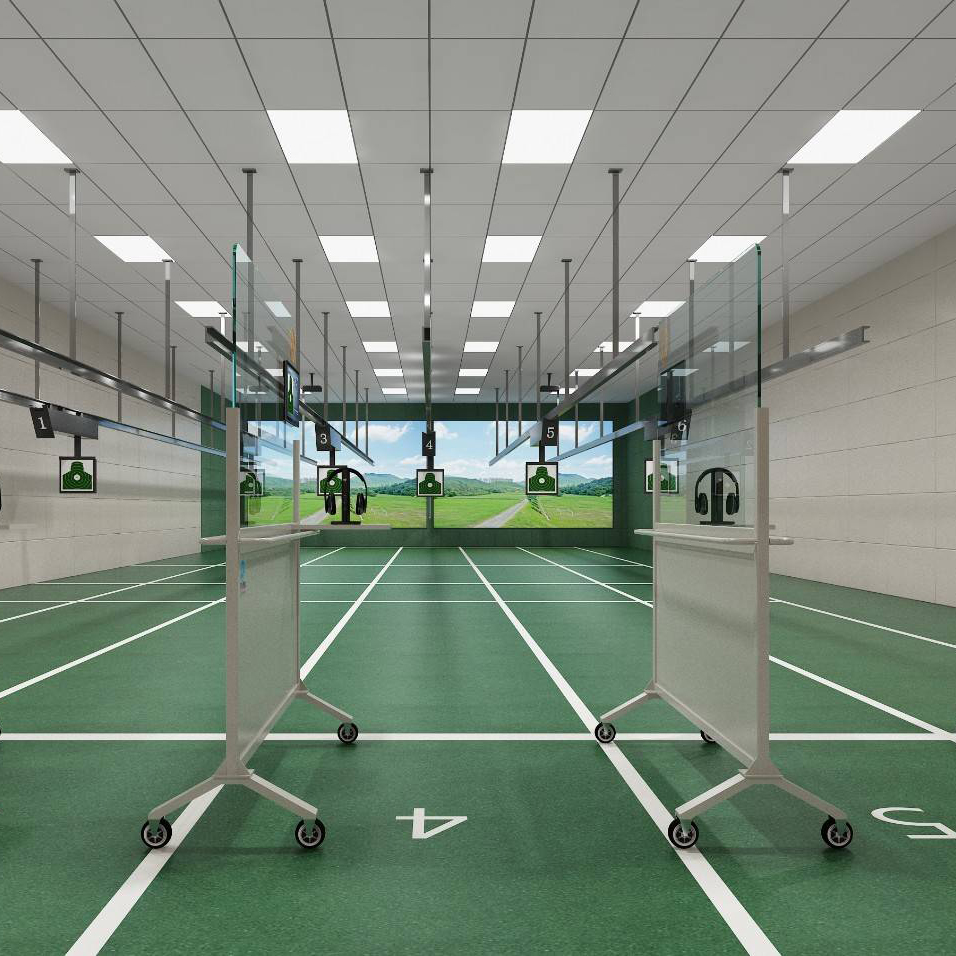 Overhead moving shooting target with LOMAH system