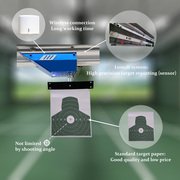 Overhead moving shooting target with LOMAH system