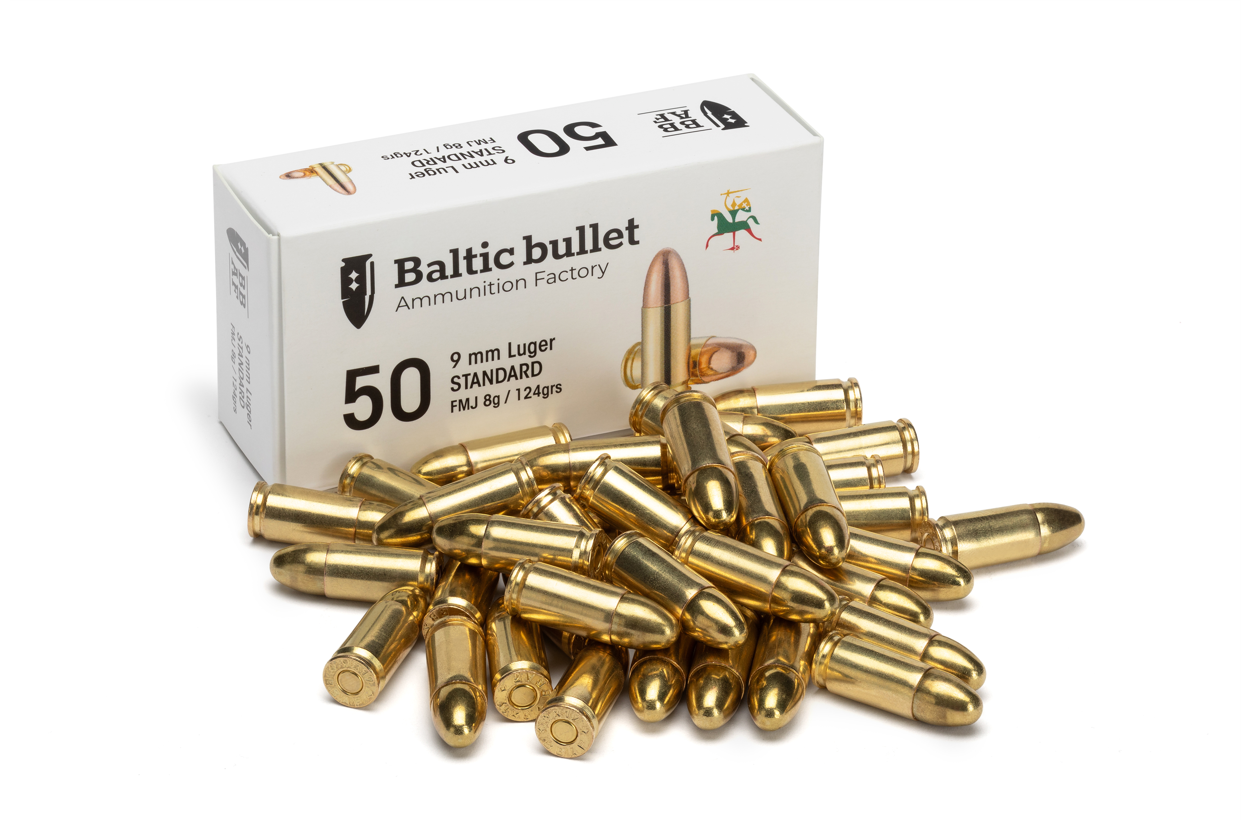 BBAF 9x19, FMJ 115GR ammunition