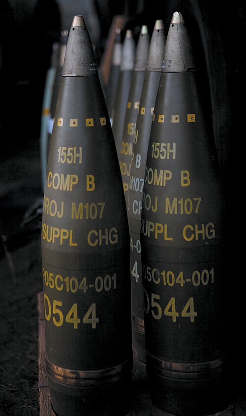155mm Projectiles M107,  FC152 152mm High-Explosive Fragmentation Shell