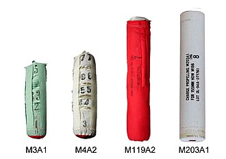 M4A2, M119A2 charges and ammunition