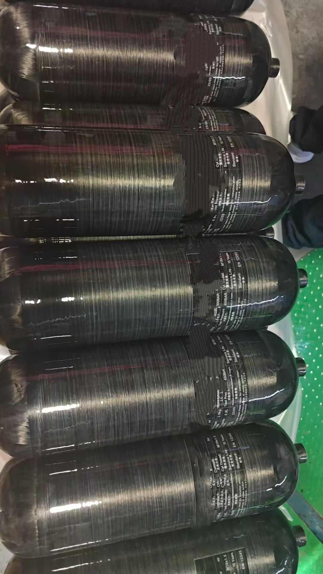300bar Carbon fiber air cylinder/tank/flasks 0.35L/0.48L/0.50L/0.58L/0.70L